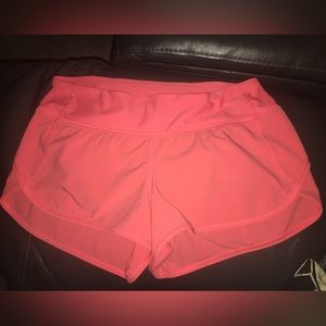 Lululemon Coral Salmon Speed Up Shorts Size 8.